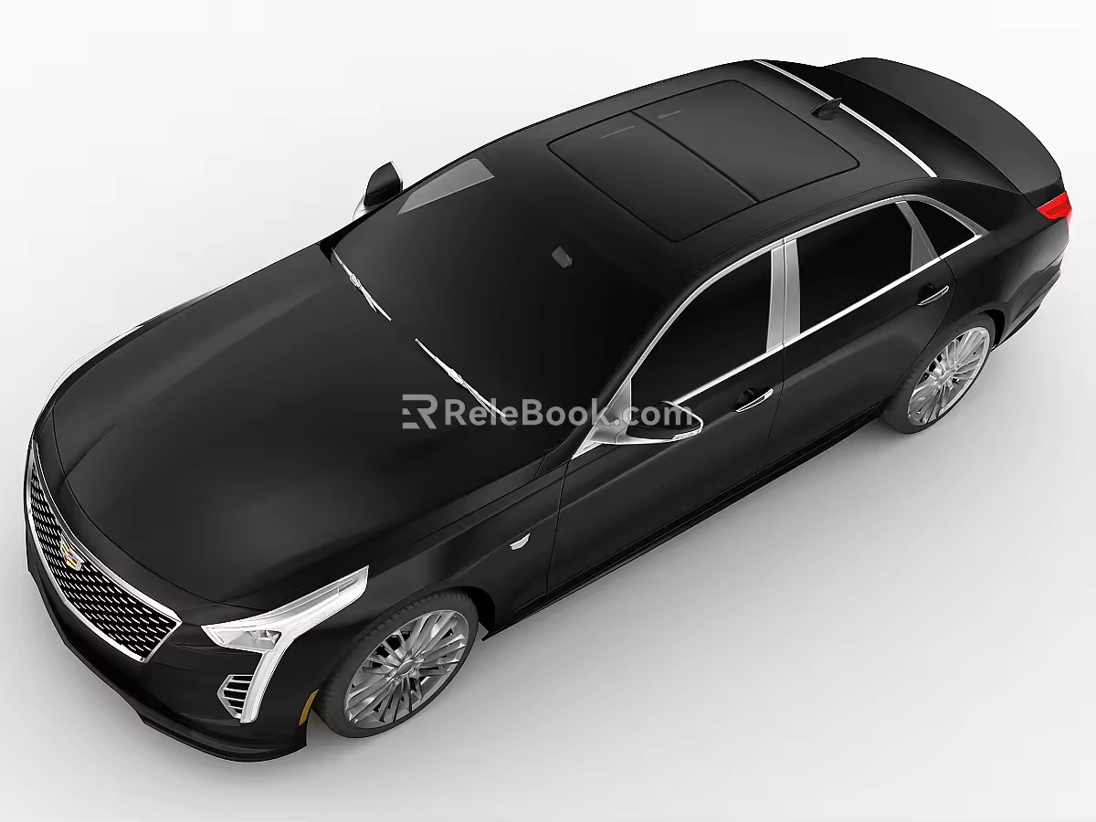 2022 Cadillac CT6 without interior 3d model