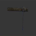 Practical Wooden Stick With Tied Rope As Household Hanging Tool Decoration