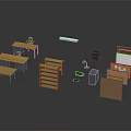 Modern Furniture Collection Featuring Tables Bookshelves Cabinets And Chairs