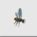 Mechanical Bee Featuring Yellow Black Body Mechanical Wings Legs And Eyes