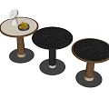 Modern Side Table Combination Nordic Side Table Solid Wood Side Table Rock Board Side Table Round Side Table Coffee Table Ornaments Corner Table UFO Side Table 3d model