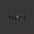 Multi Rotor Military Helicopter With Blue Green Finish And Details