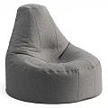 Soft Gray Fabric Bean Bag Chair Modern Comfortable Design For Living Room