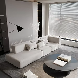 Living room sofa coffee table carpet decoration 3d model