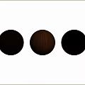 Light Colored Arched Component With Spherical Elements In Brown Black Dark Brown And White
