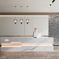 Modern Front Desk Company Front Desk 3d model