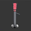 3D Dragon Model Featuring Pink Head Sharp Teeth Gray Body Yellow Lightning Tail White Claws