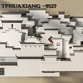 Traditional White Architectural Components With Multi layered Structure And Roof Design Details