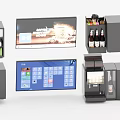 Smart Machines With Display Screens For Self Service Beverages And Stationery
