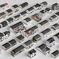 Rural Self Built Houses With Various Architectural Designs And Roof Styles