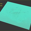 Detailed 3D Island Terrain Model Showcasing Mountainous Areas And Coastal Features