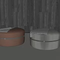 Terzani Sofa Stool Fabric Stool Leather Stool Round Stool 3d model