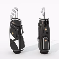 High Quality Golf Sports Equipment Golf Bags With Clubs In Black And White Design
