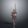 3D Knight Armor Model With Sword And Shield In Detailed Design