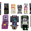 Combination of modern game consoles game equipment 3d model