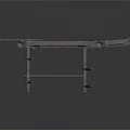 Rustic Industrial Workbench Furniture Featuring Metal Frame And Wooden Top