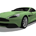 Green Luxury Sports Car With Sleek Aerodynamic Body And Modern Alloy Wheels