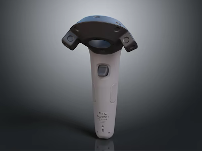 HYTC Handheld Device Featuring White Black Color Ergonomic Grip And Control Button 3d model