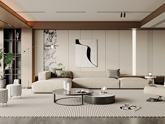 modern living room 3d model