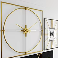 Modern Wall Clocks With Gold And Black Frames Geometric Design For Home Decor