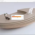 Modern reception desk Front Desk 3d model