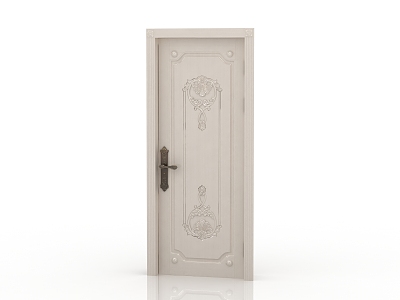 Modern Interior Door Solid Wood Door 3d model