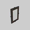 Rustic Wooden Frame Mirror with Metal Accents for Wall Decor in Home Interiors
