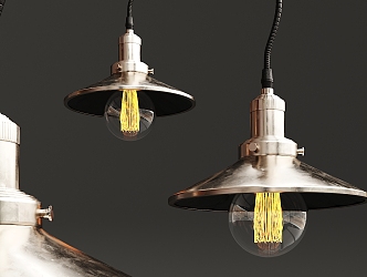 Industrial LOFT chandelier cement chandelier 3d model