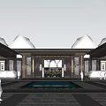 new chinese style gate 3d model