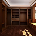 Traditional Wooden Wardrobe Design with Multiple Shelves Drawers and Natural Sunlight