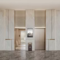 Modern Elevator Lobby With Sleek Marble Walls Elevator Doors And Polished Floor 3d model