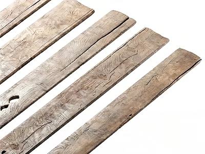 Authentic Rustic Wooden Planks With Natural Texture And Aged Surface Details 3d model