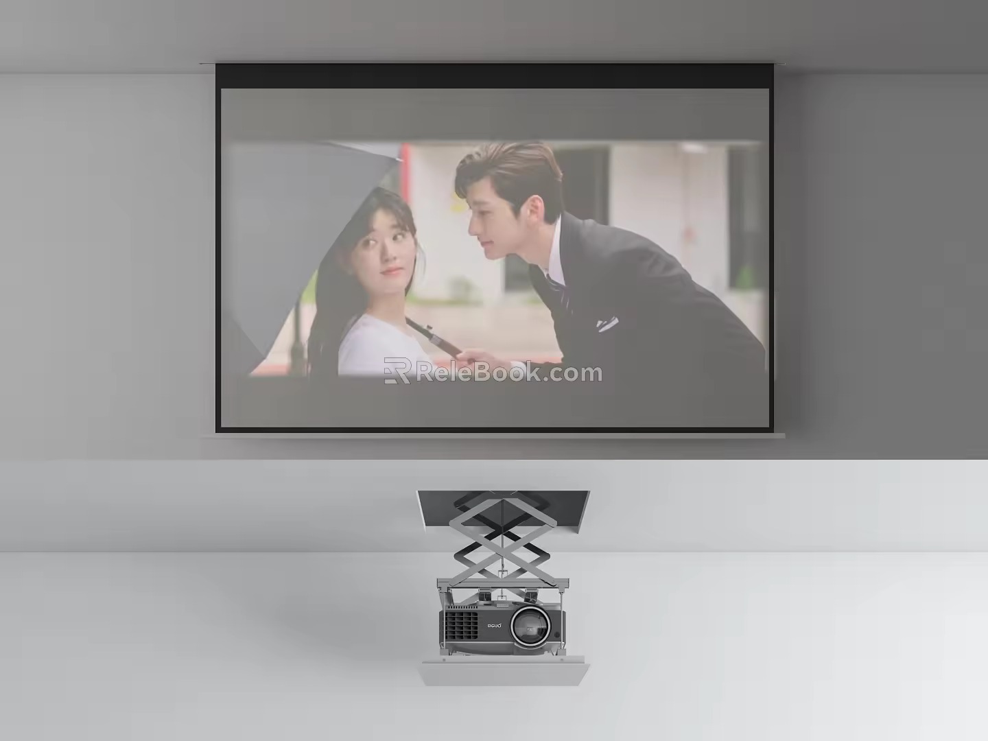 Modern projection curtain projector 3d model