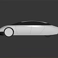 Futuristic Silver Car With Aerodynamic Design Sleek Body And Red Front Accent 3d model