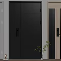 Modern Security Door Designs With Black White Finishes And Advanced Lock Systems 3d model
