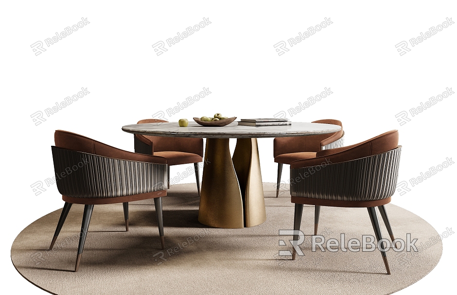 Minotti Miloti Restaurant Table Combination model