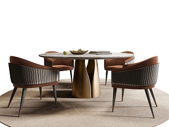 Minotti Miloti Restaurant Table Combination 3d model