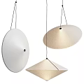 Modern White Speckled Pendant Lights With Round And Conical Shapes