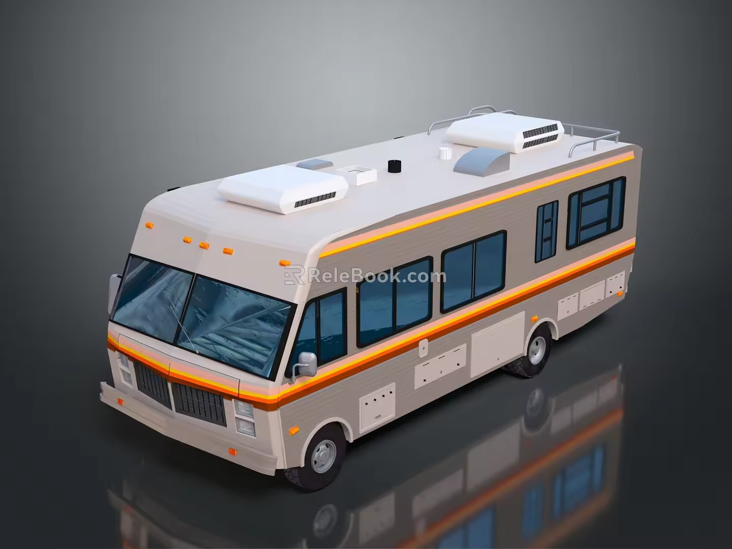 modern bus minibus driverless bus 3d model
