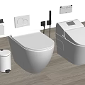 Smart toilet 3d model