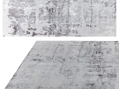 Modern Gray Square Carpet With Abstract Textured Pattern For Home Decor 3d model