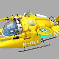 Yellow Deep Sea Submersible R011 With Transparent Cockpit And Mechanical Arms