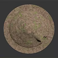 Traditional Dome Shaped Earthen Building with Grass Covered Surface Top Opening and Grilled Door