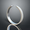 Elegant Silver Bracelet With Intricate Filigree Hollow Carving Shiny Design