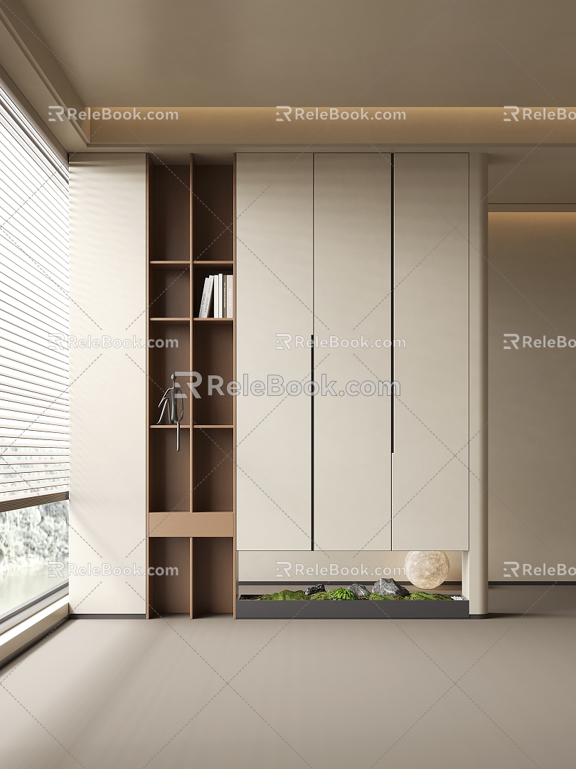 Modern Entrance Cabinet 3d model