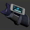 Wearable Tech Wrist Device With Digital Screen And Graphical Data
