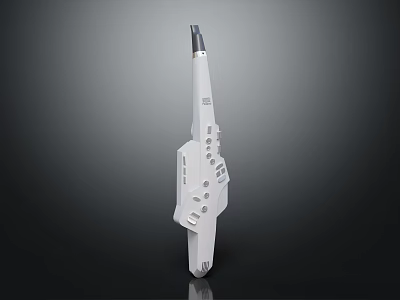White Handheld Professional Equipment With Modern Elongated Design And Multiple Functional Buttons 3d model
