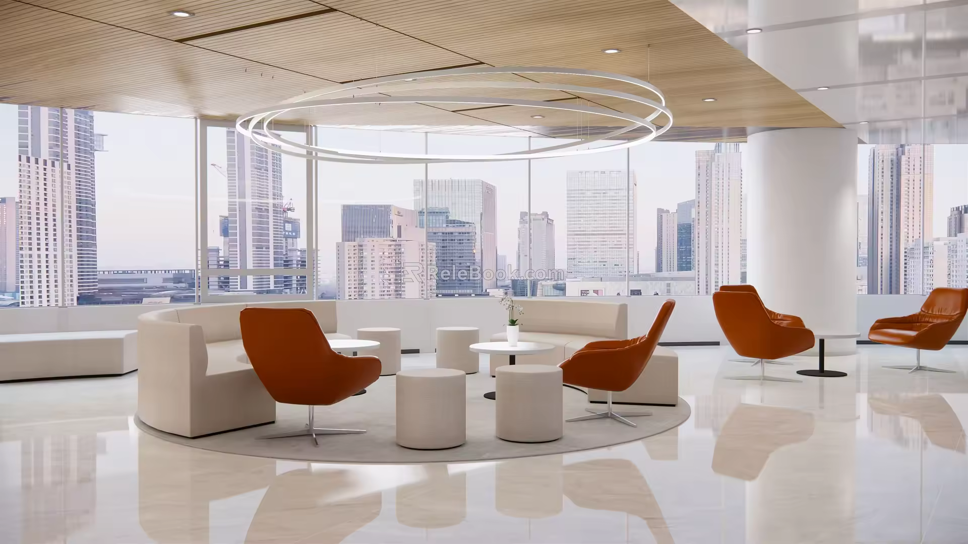 Modern Reception Area Rest Area 3d model