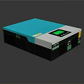 Blue And White Electronic Inverter Device With Green Display And Control Buttons