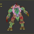 Advanced Heavy Armored Mech Robot With Mechanical Limbs And Red Accents